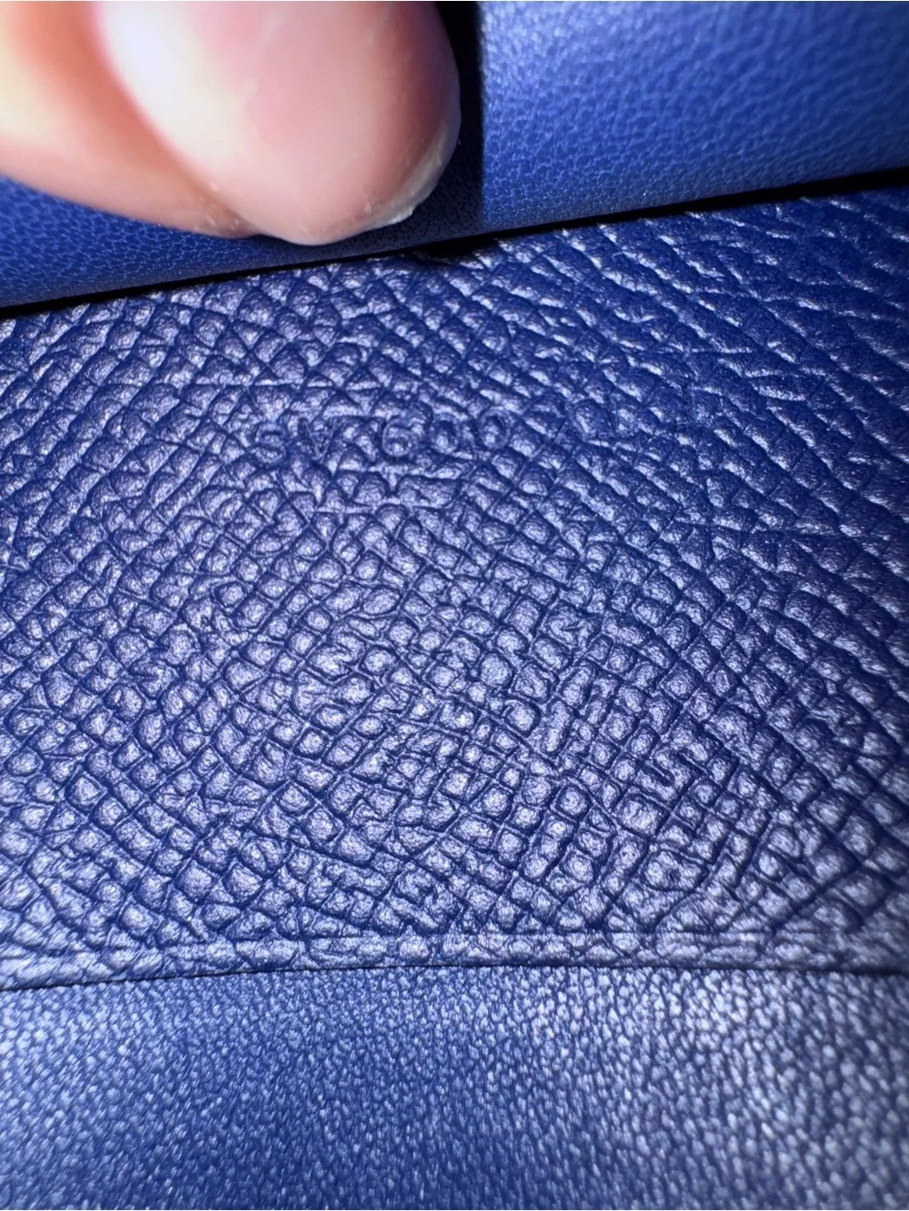Hermes Indigo Blue Leather Wallet with Box, COA